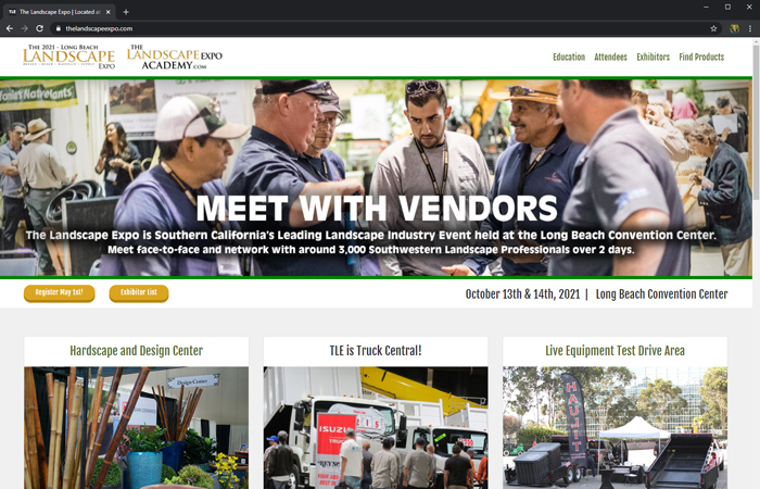 The Landscape Expo website